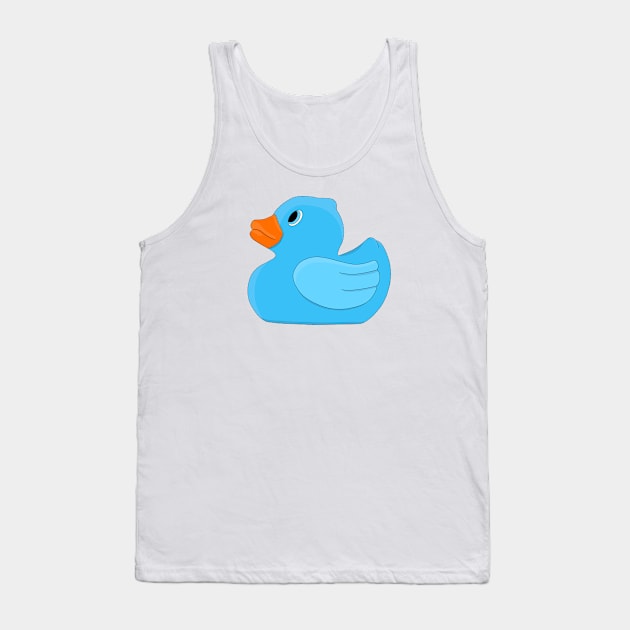 Baby Blue Rubber Duck Tank Top by MickeyEdwards